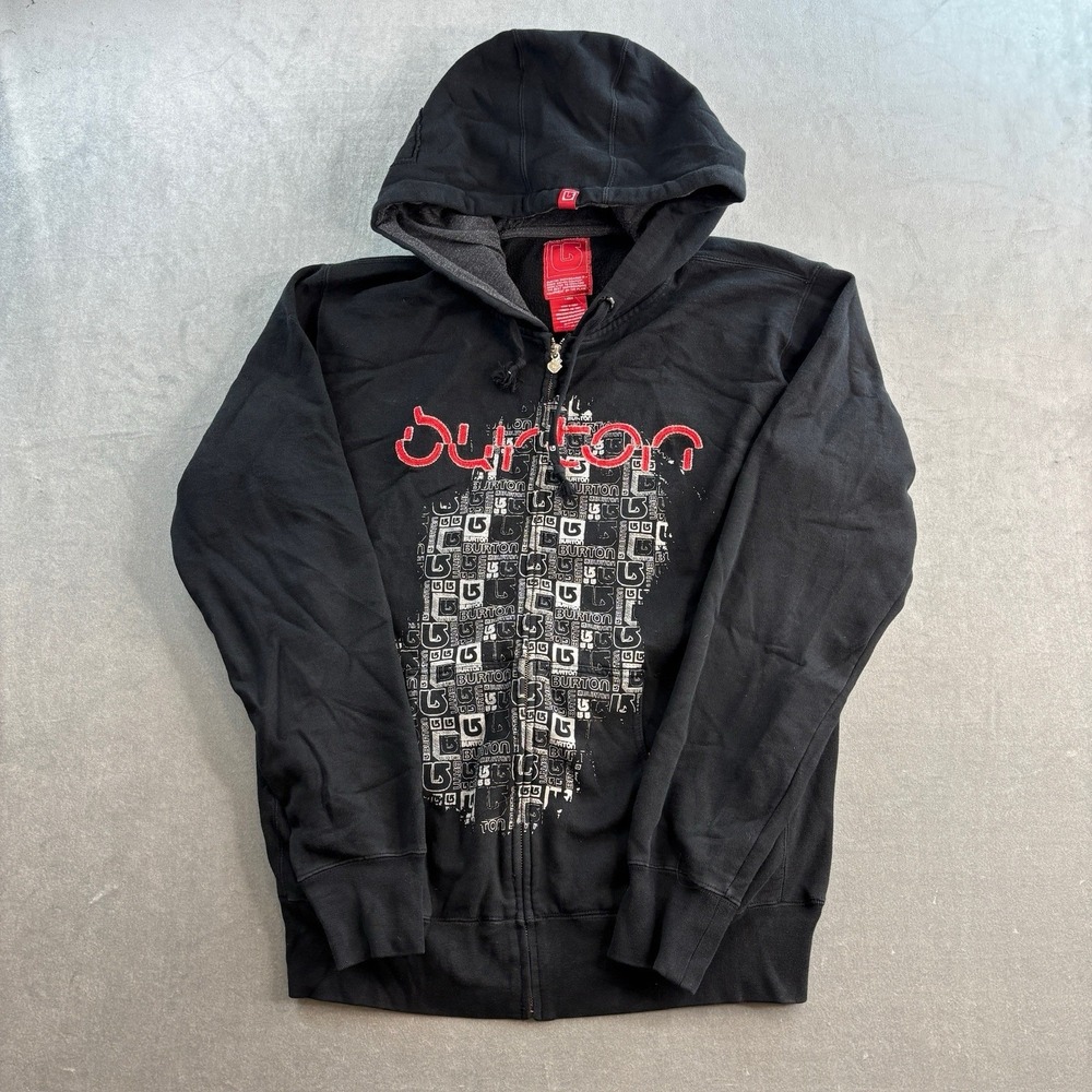 Burton Snowboarding Y2K Men's Fleece Full Zip Hoodie Black Size L